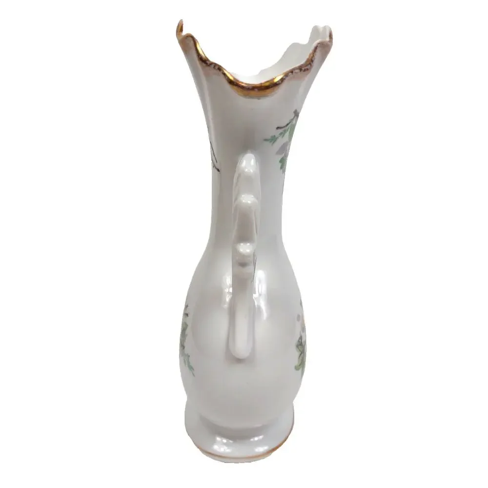 Vintage Ucagco Ceramics Japan Vase Gilt Handles 8.5